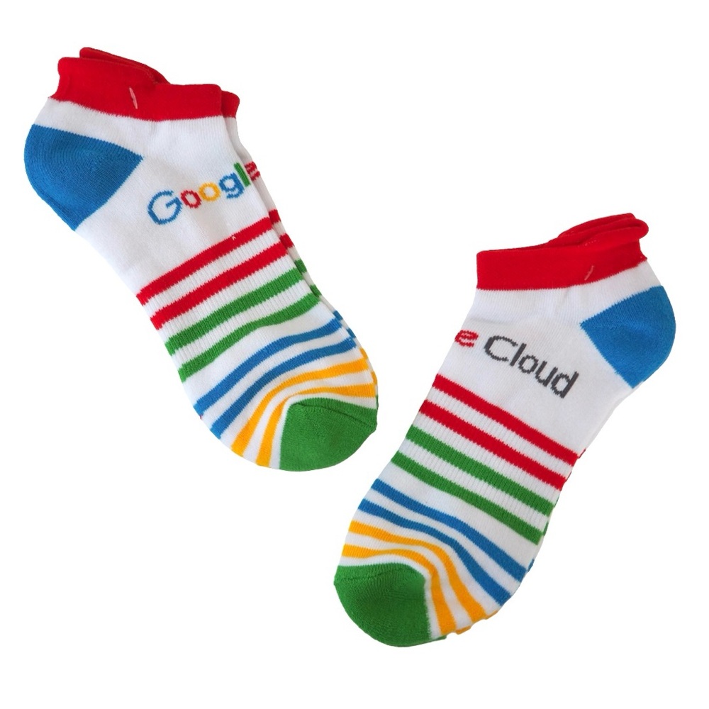 Google Cloud Striped Ankle Socks